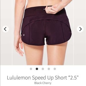 SOLD- Lululemon Speed Up Shorts